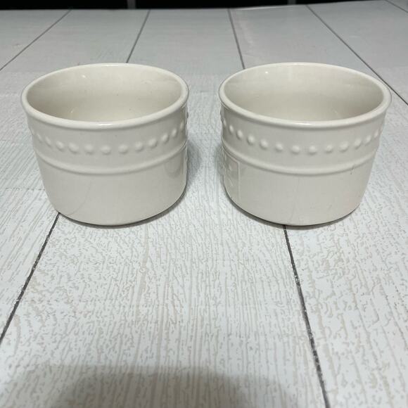 Totally Today Set of 2 White Floral and Dot Cups - Picture 1 of 10